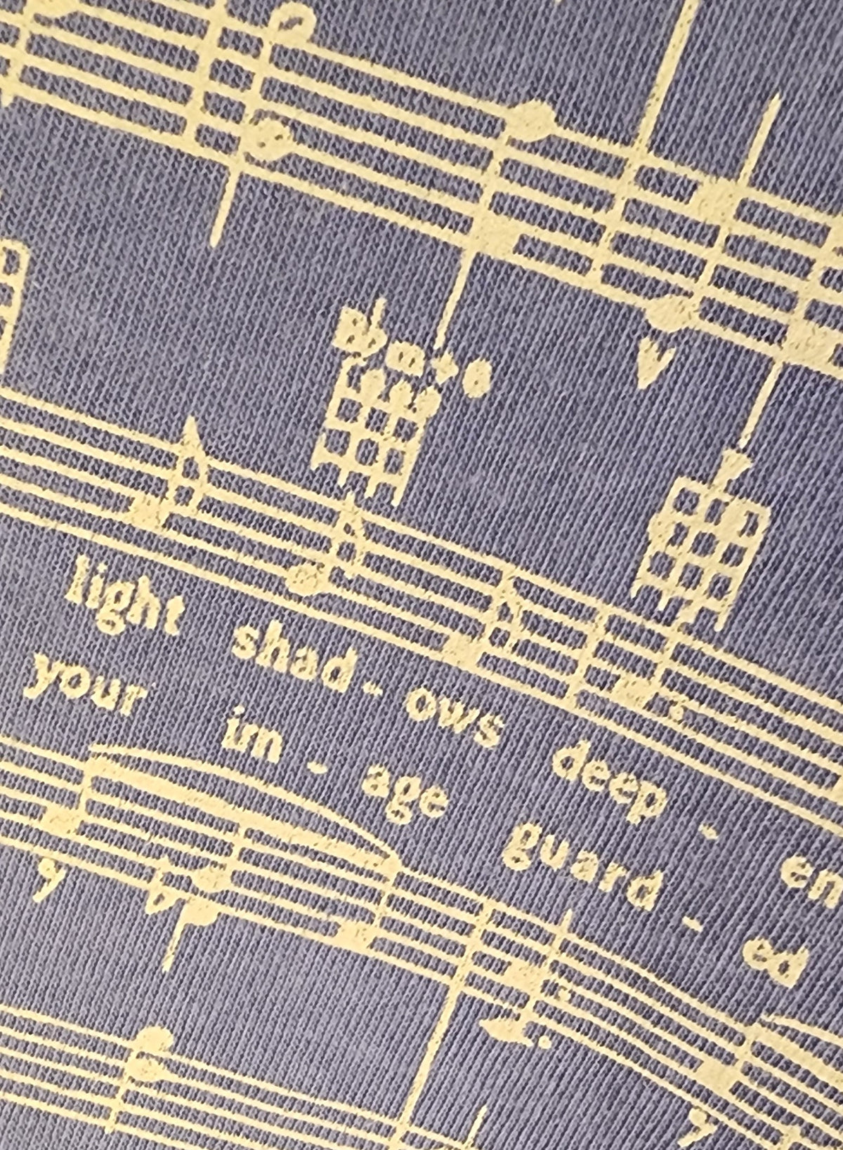 Vintage Sheet Music tee; "When It's Springtime in the Rockies" Comfort Colors tee, SM-3X, Denim Blue