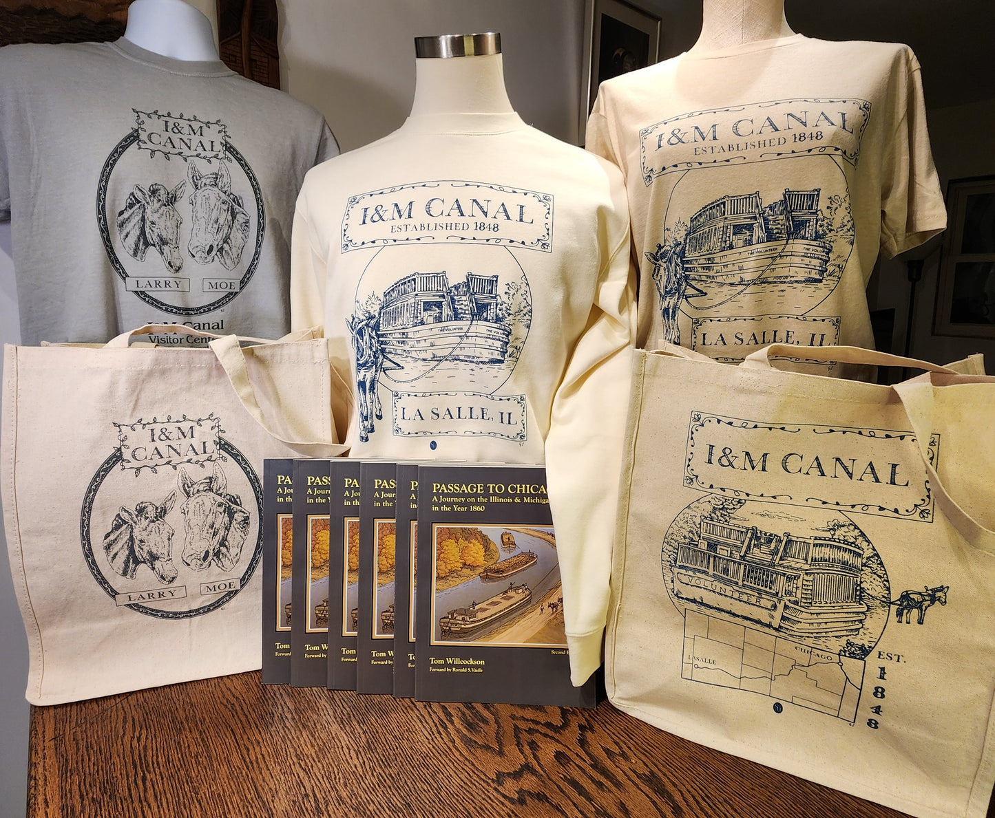 I&M Canal "Larry and the Volunteer" Independent Trading Co Fleece Crewneck, Natural