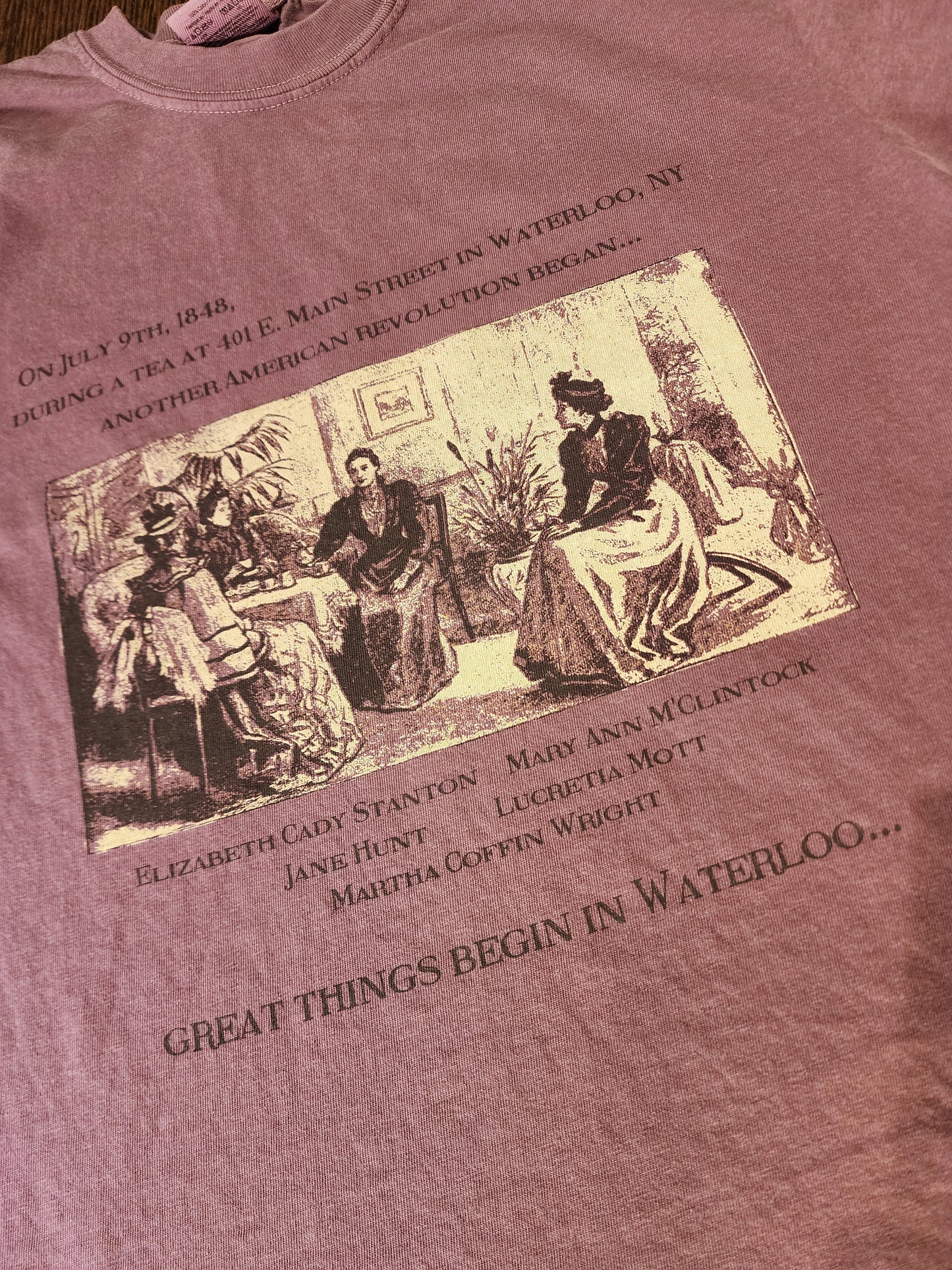 Womens' Suffrage Tea Party Revolution Custom Colors tee, Berry SM-3X