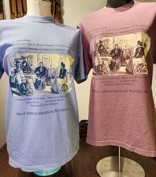 Womens' Suffrage Tea Party Revolution Custom Colors tee Denim