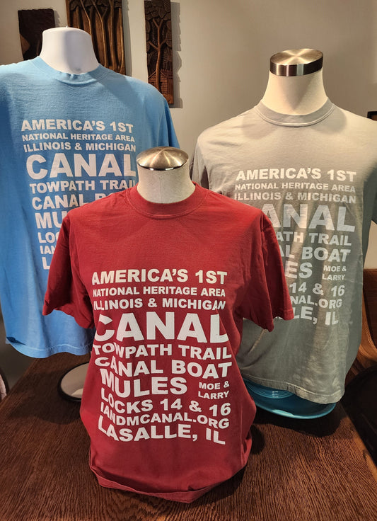 I&M Canal Visitor Center Lock 16 Comfort Colors tee, Chili