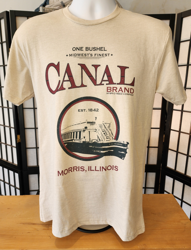 "Canal Hybrid Seed Co, Morris Illinois" Vintage Seed Bag Design Farmer's Market Tote, Natural